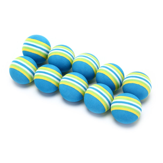 10 Piece Set of Spongy Golf Training Balls